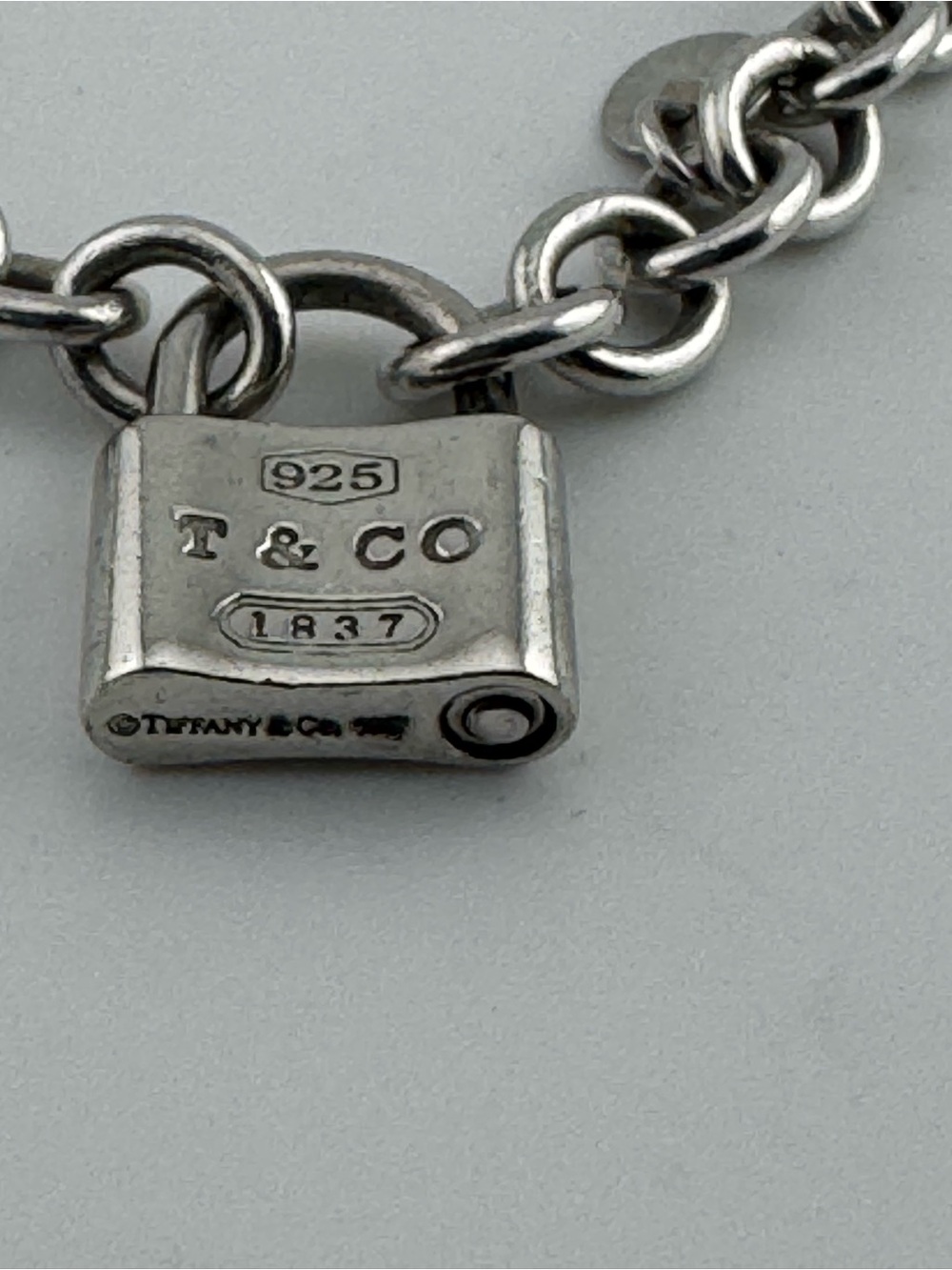 Tiffany and Company 1837 Padlock Charm Bracelet Sterling Silver - Picture 7 of 7